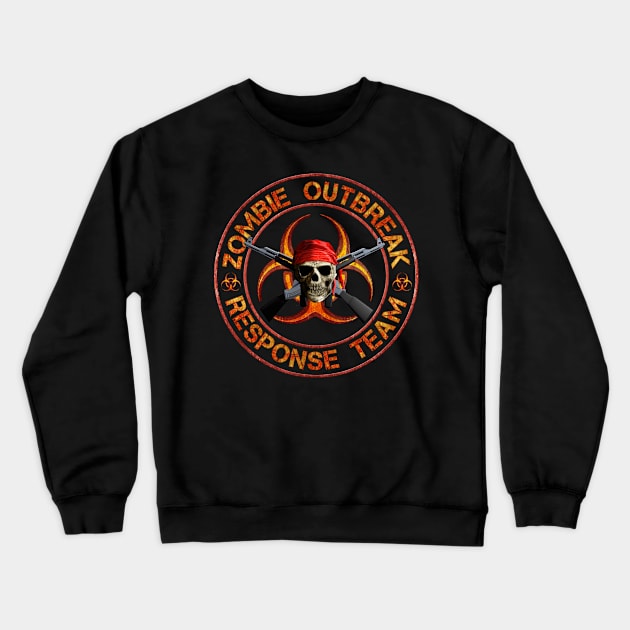 Zombie Response Team Crewneck Sweatshirt by Packrat